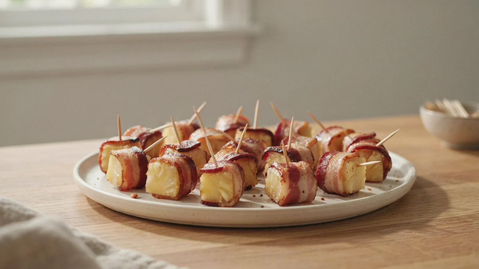 Bacon Wrapped Pineapple Bites