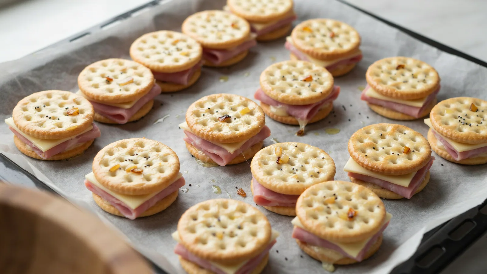 Buttery Ritz Ham Sandwiches