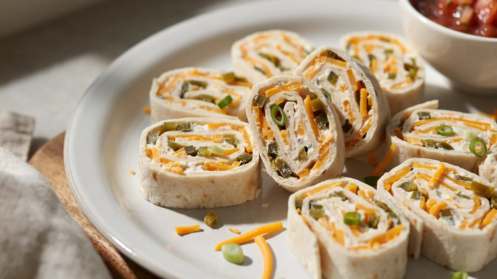 Cheesy Mexican Pinwheels