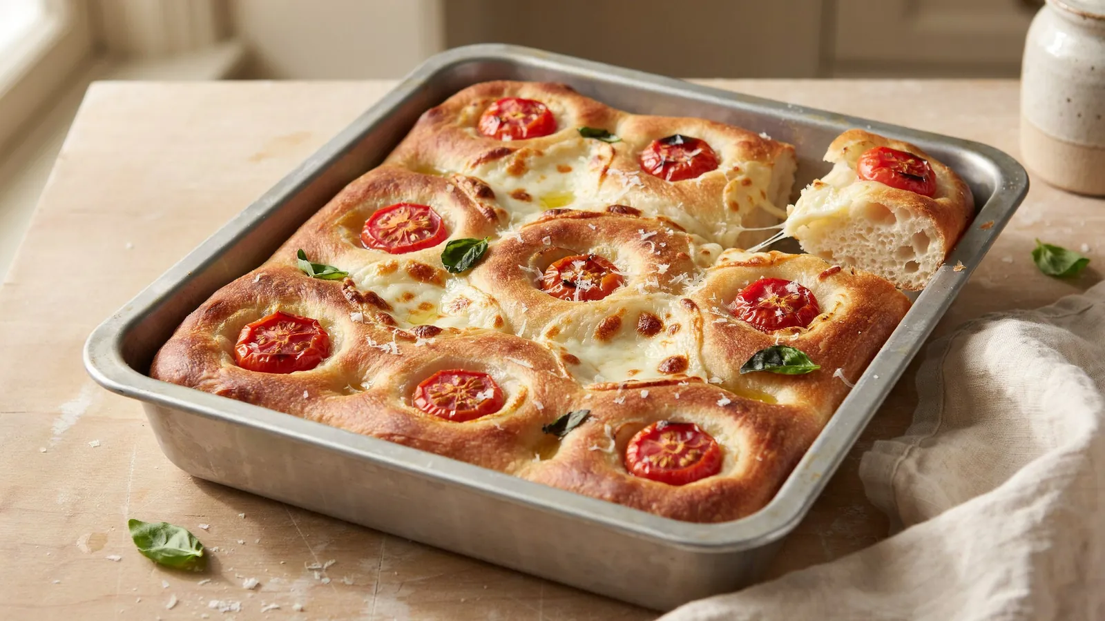 Cheesy Tomato Focaccia Rolls