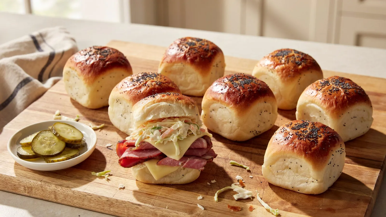 Pastrami Slaw Sliders