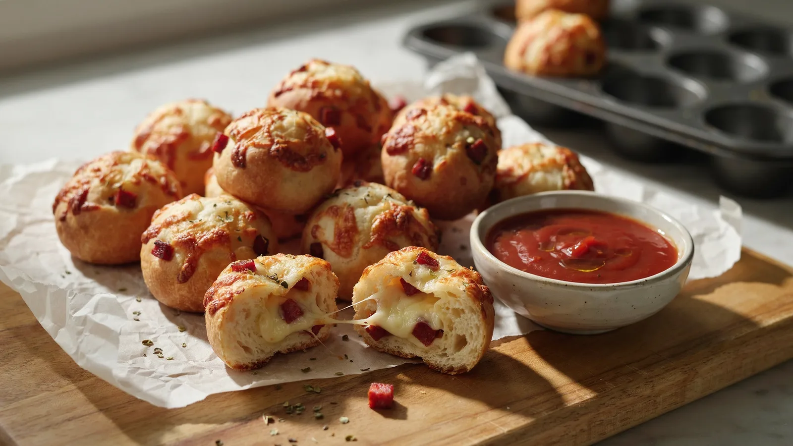 Pepperoni Pizza Puffs