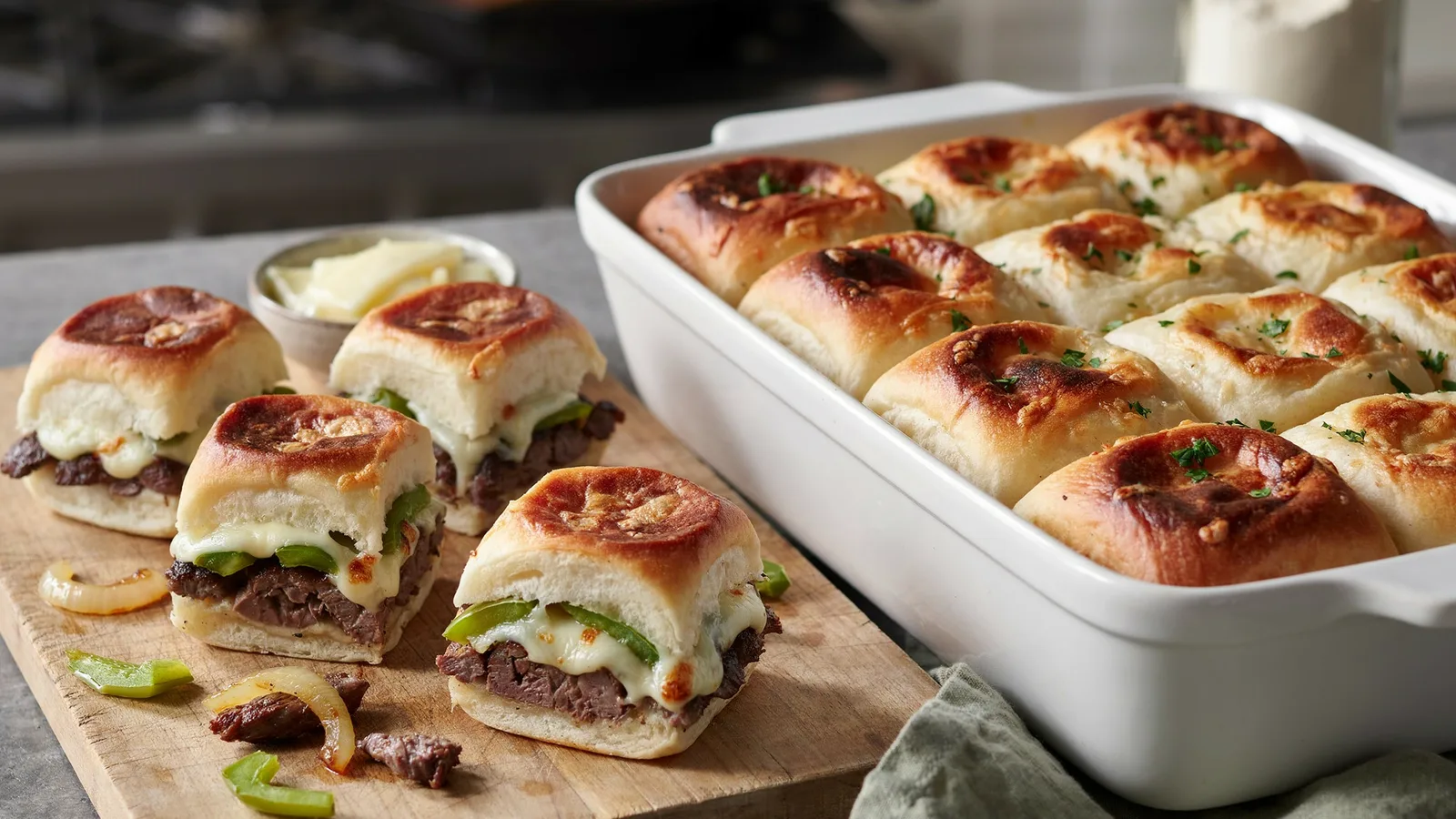 Philly Cheesesteak Sliders