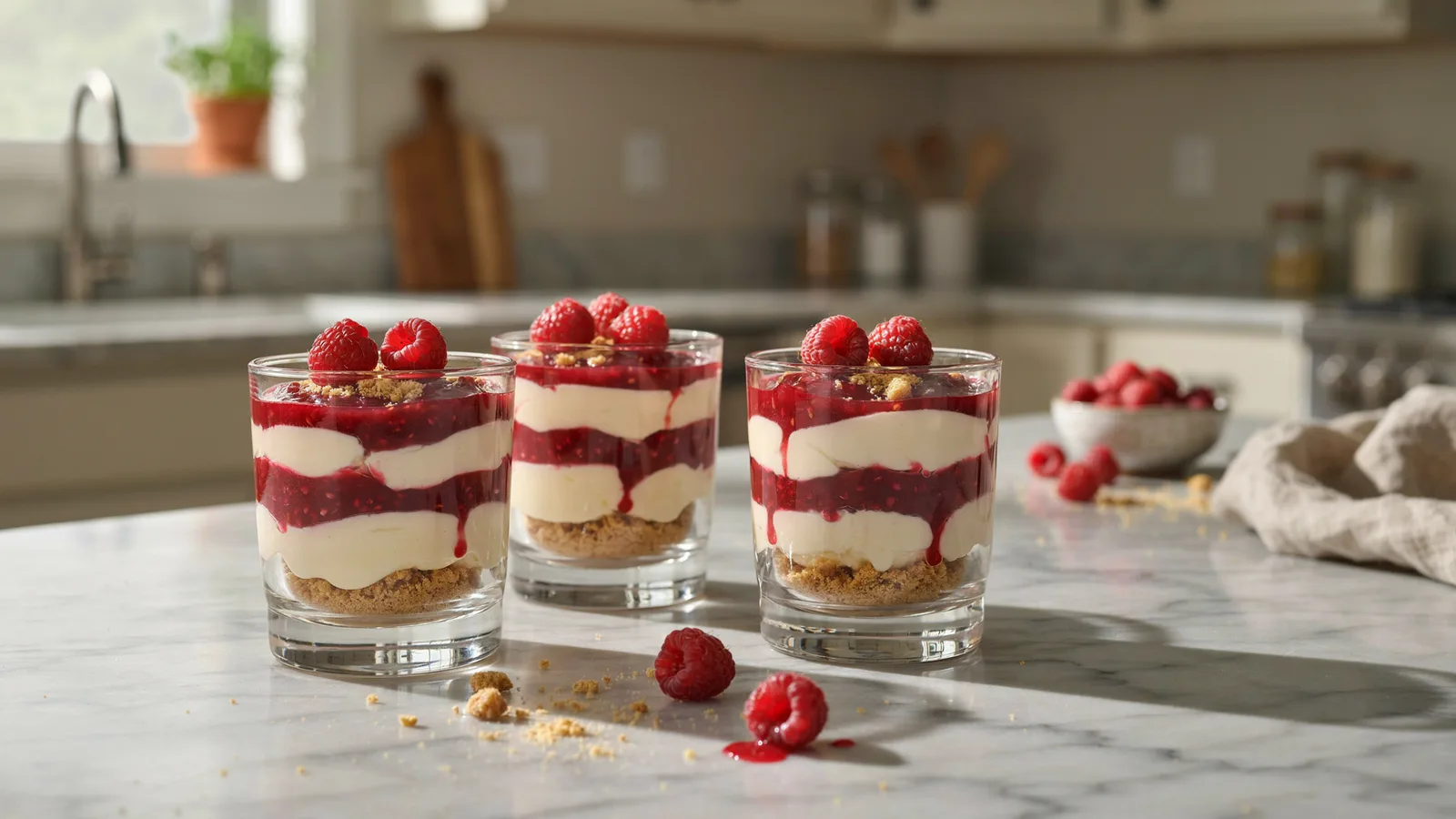 Raspberry Cheesecake Parfaits