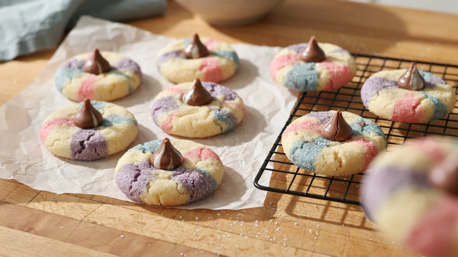 Tie-Dye Unicorn Hershey Kiss Cookies