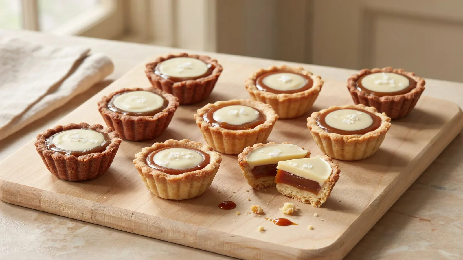 White Chocolate Salted Caramel Tarts